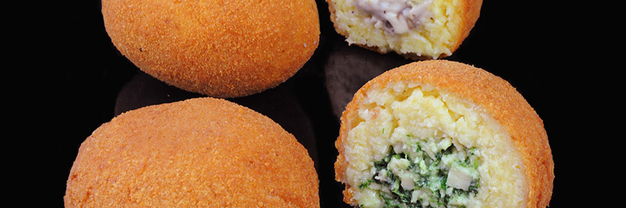 Arancine Funghi e Spinaci